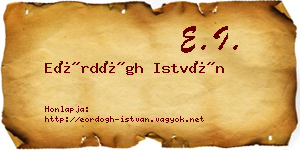 Eördögh István névjegykártya